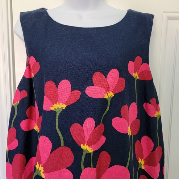 Princess Highway Lulu Flower Shift Dress Sleeveless Mod Retro Blue Pink Size 16 - Picture 4 of 12